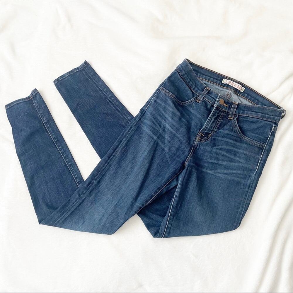 J Brand Maria high rise super skinny Jeans dark blue size 26 mazzaro
